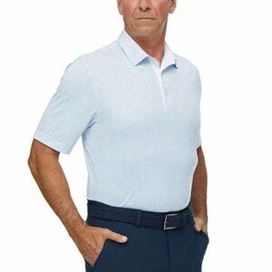 Greg Norman Men's Golf Polo Shirt Play Dry ML75 Geometric Size XL
